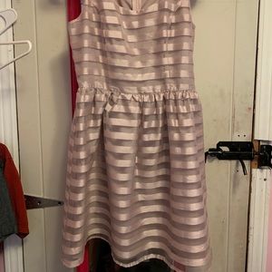 Pale pink stripped dress